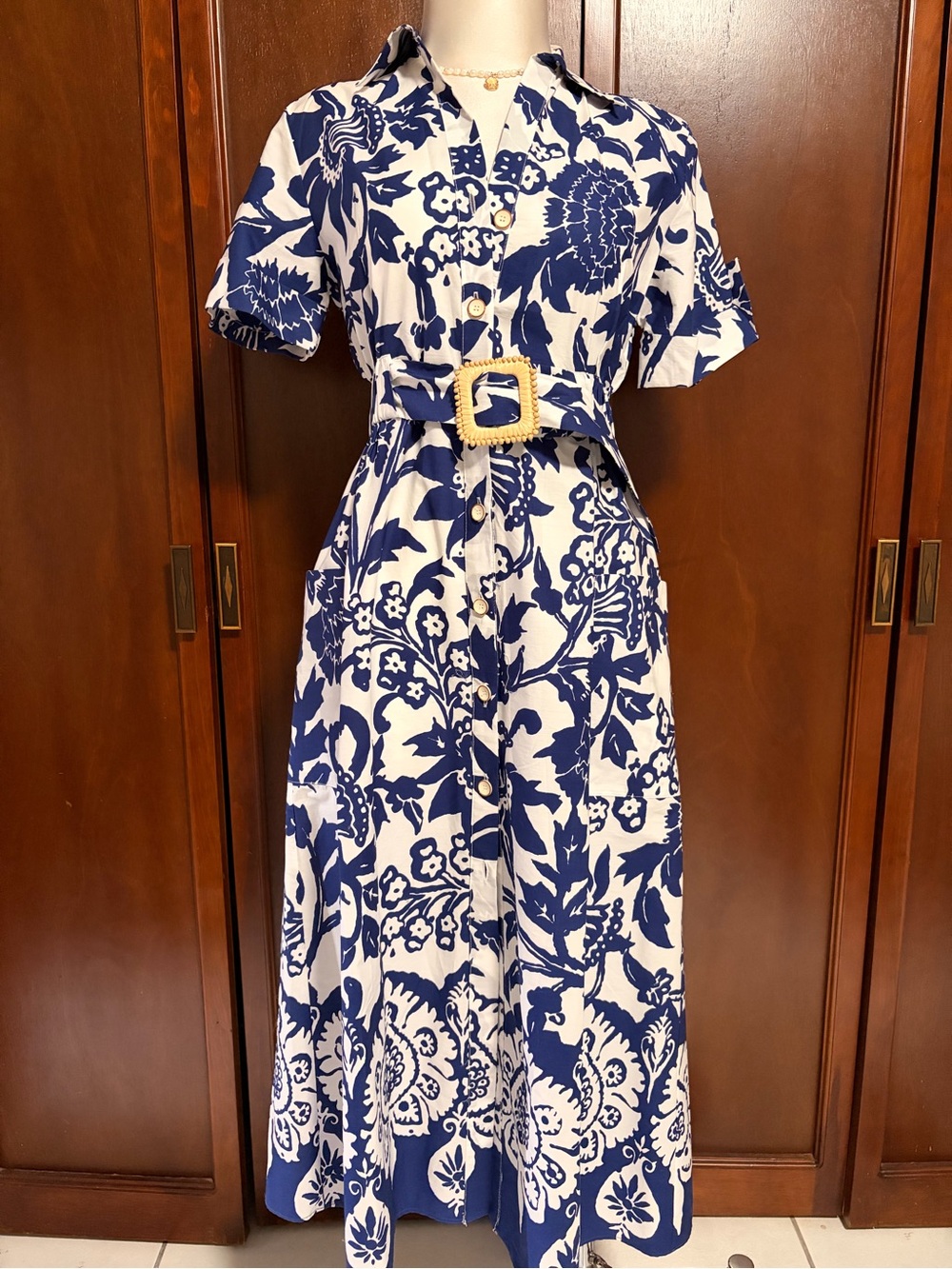 Zara Midi Dress with Belt NWT